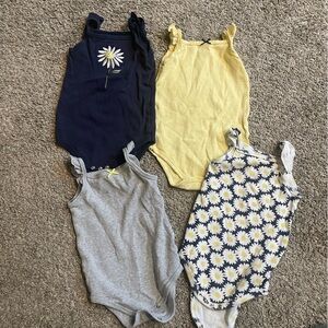 4 tank top onesie bodysuits floral daisy